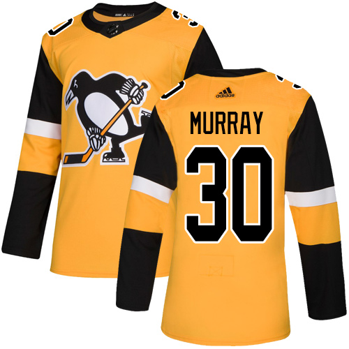 Adidas Penguins #30 Matt Murray Gold Alternate Authentic Stitched Youth NHL Jersey